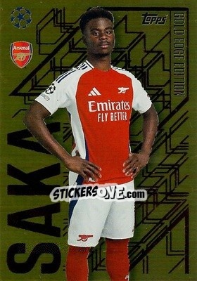 Figurina Bukayo Saka - Uefa Champions League & Europa League 2024-2025. Match Attax n. GE3 - Topps