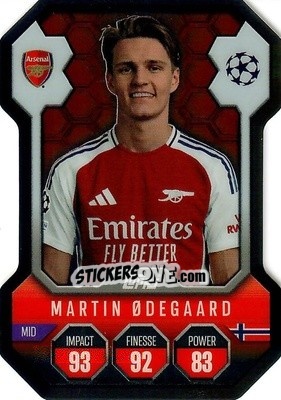 Figurina Martin Ødegaard - Uefa Champions League & Europa League 2024-2025. Match Attax n. SH2 - Topps