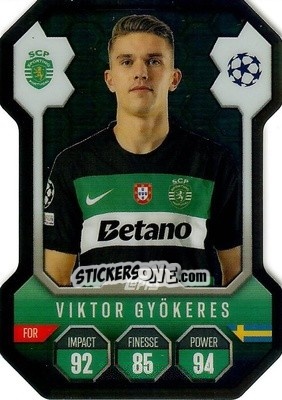 Sticker Victor Gyökeres - Uefa Champions League & Europa League 2024-2025. Match Attax n. SH8 - Topps