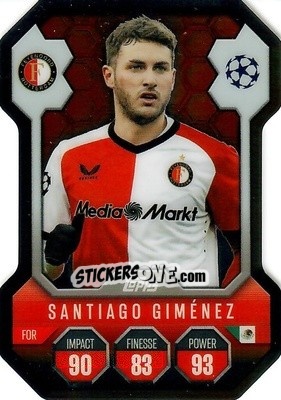 Cromo Santiago Giménez - Uefa Champions League & Europa League 2024-2025. Match Attax n. SH13 - Topps