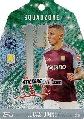 Cromo Lucas Digne - Uefa Champions League & Europa League 2024-2025. Match Attax n. SZ12 - Topps