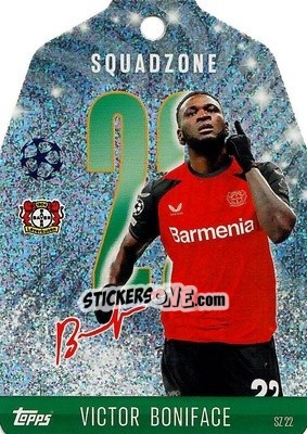 Sticker Victor Boniface - Uefa Champions League & Europa League 2024-2025. Match Attax n. SZ22 - Topps