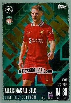 Cromo Alexis Mac Allister - Uefa Champions League & Europa League 2024-2025. Match Attax n. LE5 - Topps
