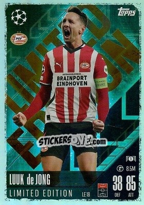 Figurina Luuk de Jong - Uefa Champions League & Europa League 2024-2025. Match Attax n. LE18 - Topps