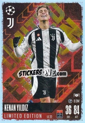 Cromo Kenan Yildiz - Uefa Champions League & Europa League 2024-2025. Match Attax n. LE22 - Topps