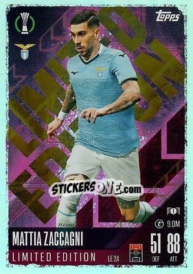 Sticker Mattia Zaccagni - Uefa Champions League & Europa League 2024-2025. Match Attax n. LE24 - Topps