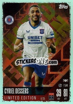 Cromo Cyriel Dessers - Uefa Champions League & Europa League 2024-2025. Match Attax n. LE25 - Topps