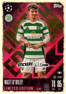 Figurina Matt O'Riley - Uefa Champions League & Europa League 2024-2025. Match Attax n. LE26 - Topps