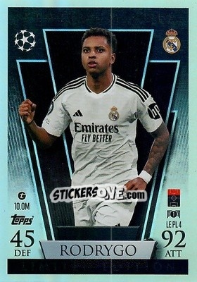 Figurina Rodrygo - Uefa Champions League & Europa League 2024-2025. Match Attax n. LEPL4 - Topps