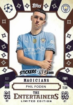 Cromo Phil Foden - Uefa Champions League & Europa League 2024-2025. Match Attax n. ELE1 - Topps