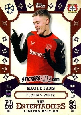 Cromo Florian Wirtz - Uefa Champions League & Europa League 2024-2025. Match Attax n. ELE2 - Topps