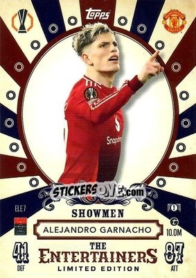 Figurina Alejandro Garnacho - Uefa Champions League & Europa League 2024-2025. Match Attax n. ELE7 - Topps