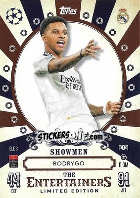 Figurina Rodrygo - Uefa Champions League & Europa League 2024-2025. Match Attax n. ELE8 - Topps