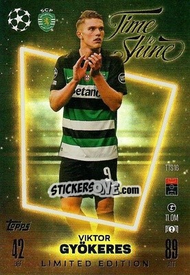 Sticker Viktor Gyökeres - Uefa Champions League & Europa League 2024-2025. Match Attax n. TTS16 - Topps