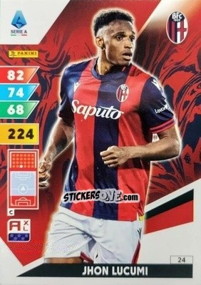 Sticker Jhon Lucumí - Calciatori 2024-2025. Adrenalyn XL
 n. 24 - Panini
