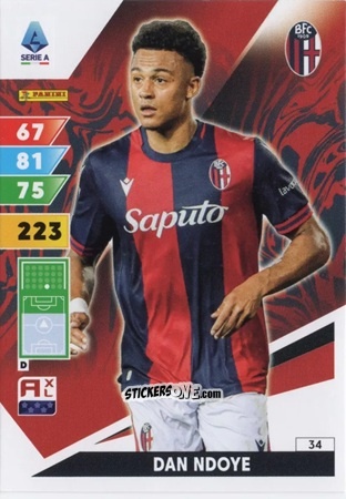 Cromo Dan Ndoye - Calciatori 2024-2025. Adrenalyn XL
 n. 34 - Panini