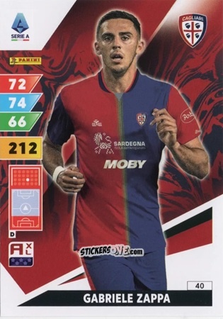 Cromo Gabriele Zappa - Calciatori 2024-2025. Adrenalyn XL
 n. 40 - Panini