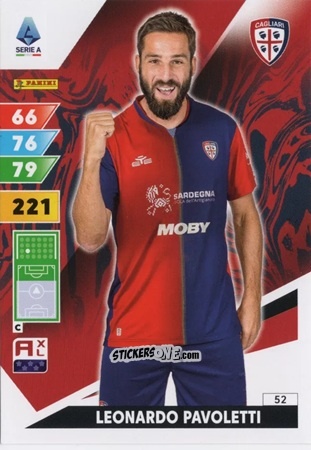 Cromo Leonardo Pavoletti - Calciatori 2024-2025. Adrenalyn XL
 n. 52 - Panini