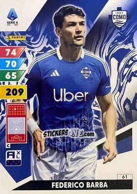Sticker Federico Barba - Calciatori 2024-2025. Adrenalyn XL
 n. 61 - Panini