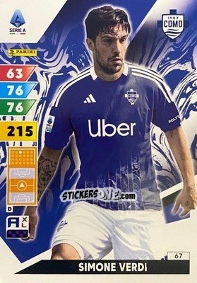Sticker Simone Verdi - Calciatori 2024-2025. Adrenalyn XL
 n. 67 - Panini