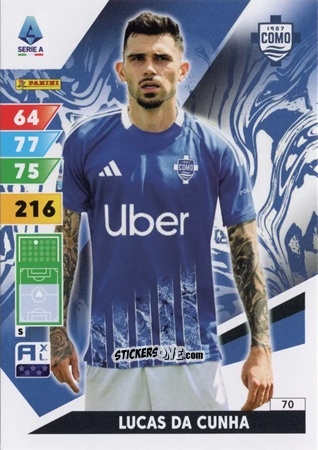 Sticker Lucas Da Cunha - Calciatori 2024-2025. Adrenalyn XL
 n. 70 - Panini
