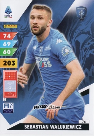 Cromo Sebastian Walukiwwicz - Calciatori 2024-2025. Adrenalyn XL
 n. 76 - Panini