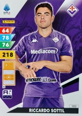 Sticker Riccardo Sottil - Calciatori 2024-2025. Adrenalyn XL
 n. 102 - Panini