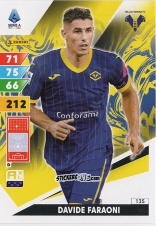 Cromo Davide Faraoni - Calciatori 2024-2025. Adrenalyn XL
 n. 135 - Panini