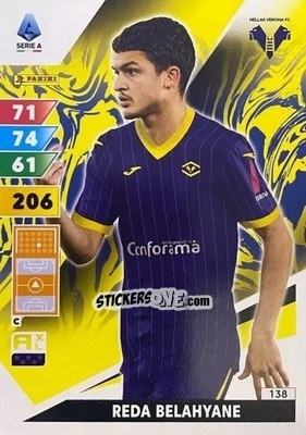 Cromo Reda Belahyane - Calciatori 2024-2025. Adrenalyn XL
 n. 138 - Panini