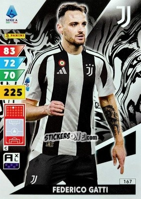 Sticker Federico Gatti - Calciatori 2024-2025. Adrenalyn XL
 n. 167 - Panini