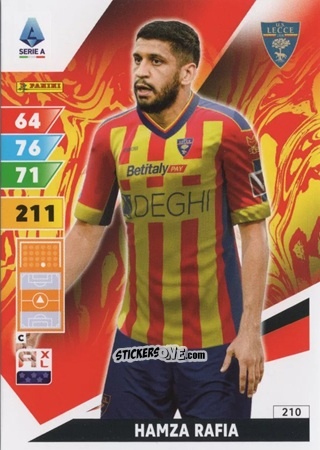 Figurina Hamza Rafia - Calciatori 2024-2025. Adrenalyn XL
 n. 210 - Panini