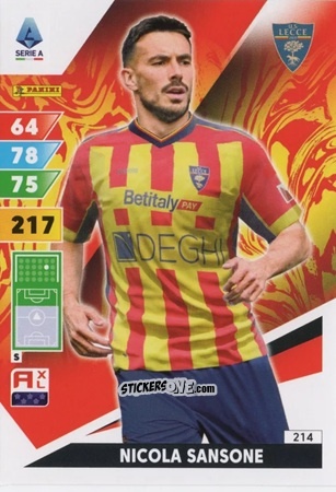 Sticker Nicola Sansone - Calciatori 2024-2025. Adrenalyn XL
 n. 214 - Panini