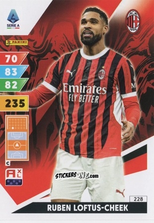 Cromo Ruben Loftus-Cheek - Calciatori 2024-2025. Adrenalyn XL
 n. 228 - Panini