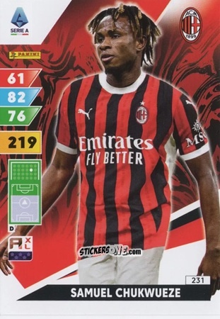 Figurina Samuel Chukwueze - Calciatori 2024-2025. Adrenalyn XL
 n. 231 - Panini