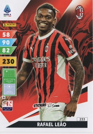 Cromo Rafael Leão - Calciatori 2024-2025. Adrenalyn XL
 n. 233 - Panini