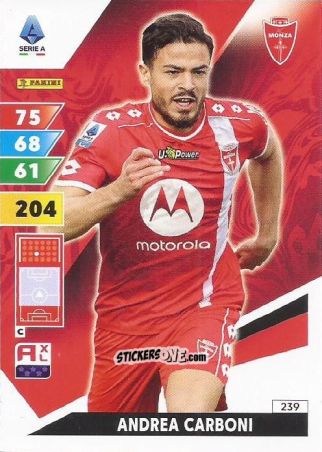 Sticker Andrea Carboni - Calciatori 2024-2025. Adrenalyn XL
 n. 239 - Panini