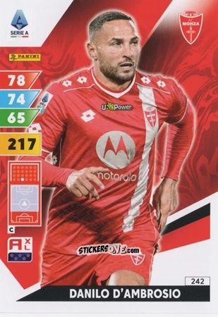 Figurina Danilo D'Ambrosio - Calciatori 2024-2025. Adrenalyn XL
 n. 242 - Panini