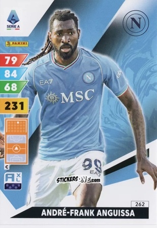 Sticker André-Frank Zambo Anguissa - Calciatori 2024-2025. Adrenalyn XL
 n. 262 - Panini
