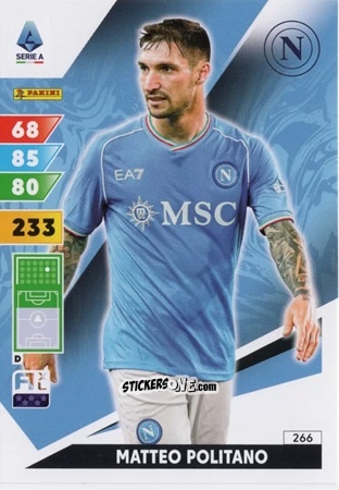 Figurina Matteo Politano - Calciatori 2024-2025. Adrenalyn XL
 n. 266 - Panini