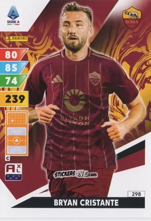 Figurina Bryan Cristante - Calciatori 2024-2025. Adrenalyn XL
 n. 298 - Panini