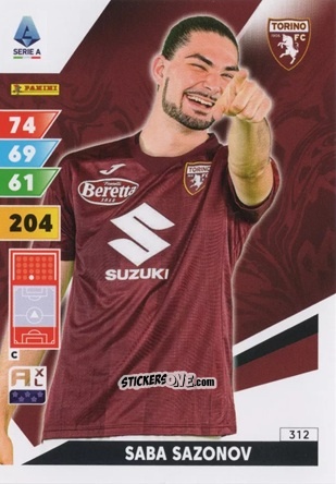 Sticker Saba Sazonov - Calciatori 2024-2025. Adrenalyn XL
 n. 312 - Panini