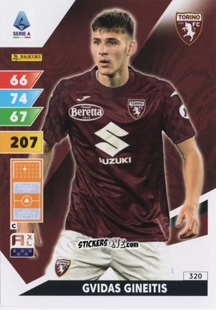 Sticker Gvidas Gineitis - Calciatori 2024-2025. Adrenalyn XL
 n. 320 - Panini