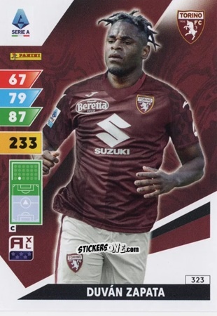 Cromo Duván Zapata - Calciatori 2024-2025. Adrenalyn XL
 n. 323 - Panini