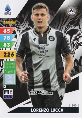 Cromo Lorenzo Lucca - Calciatori 2024-2025. Adrenalyn XL
 n. 340 - Panini