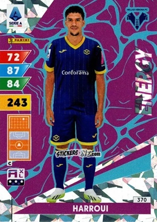 Sticker Abdou Harroui - Calciatori 2024-2025. Adrenalyn XL
 n. 370 - Panini