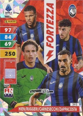 Figurina Isak Hien / Matteo Ruggeri / Marco Carnesecchi / Davide Zappacosta - Calciatori 2024-2025. Adrenalyn XL
 n. 393 - Panini