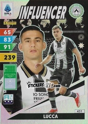 Cromo Lorenzo Lucca - Calciatori 2024-2025. Adrenalyn XL
 n. 431 - Panini