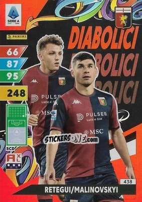 Sticker Mateo Retegui / Ruslan Malinovskyi - Calciatori 2024-2025. Adrenalyn XL
 n. 438 - Panini