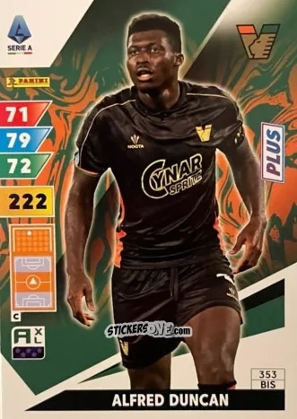 Cromo Alfred Duncan - Calciatori 2024-2025. Adrenalyn XL
 n. 353bis - Panini