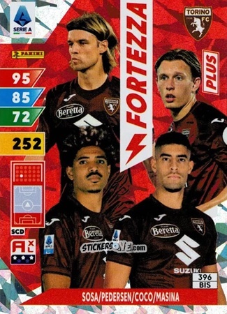 Figurina Sosa / Pedersen / Coco / Masina - Calciatori 2024-2025. Adrenalyn XL
 n. 396bis - Panini